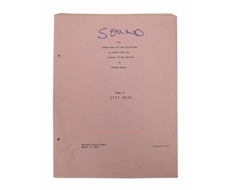 STAR WARS: A NEW HOPE (1977) - Anthony Daniels Collection: Anthony Daniels' Hand-annotated and Highlighted Fourth Draft Revis
