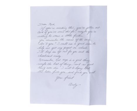 THE SHAWSHANK REDEMPTION (1994) - Andy Dufresne's (Tim Robbins) Letter to Ellis Boyd "Red" Redding (Morgan Freeman) - Andy Du