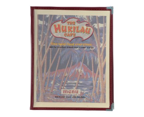 50 FIRST DATES (2004) - Hukilau Cafe Menu - A Hukilau Cafe menu from Peter Segal's 50 First Dates. During one of their many "
