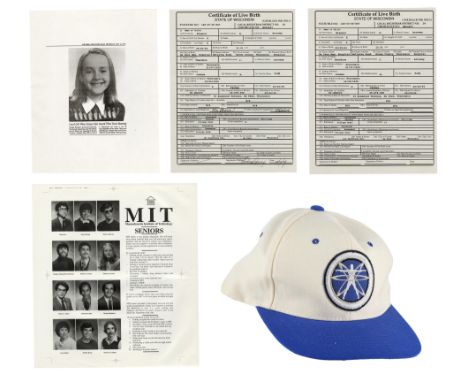 CONTACT (1997) - Pair of Dr. Ellie Arroway's (Jodie Foster) Birth Certificates, Articles, and Hat - A pair of Dr. Ellie Arrow