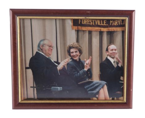 THE BIG LEBOWSKI (1998) - Set of Five Production-Made Photographs of The Big Lebowski (David Huddleston) with Nancy Reagan - 
