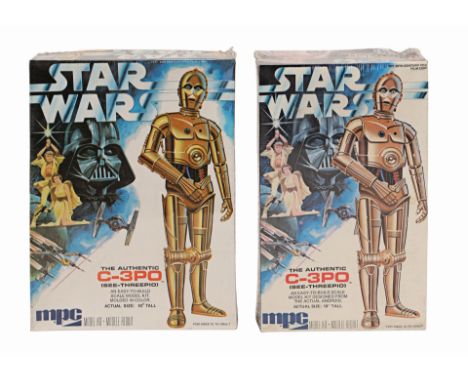 STAR WARS: A NEW HOPE (1977) - Anthony Daniels Collection: Pair of Sealed C-3PO MPC Scale Model Kits - A pair of sealed C-3PO