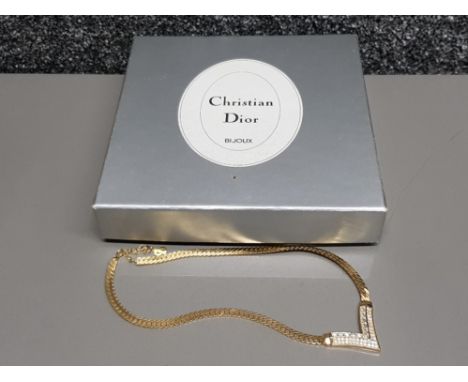 Vintage Christian Dior designer necklace with original box - very good condition