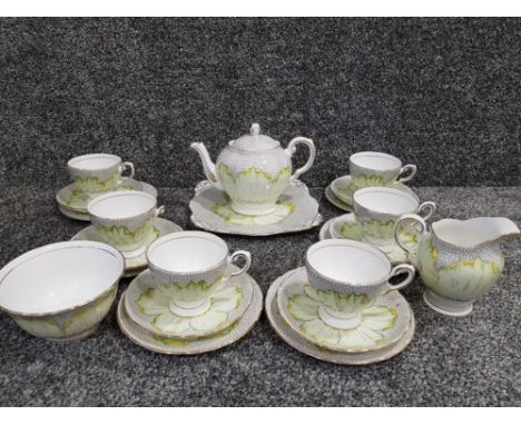 22 piece Tuscan tea service one handle damaged