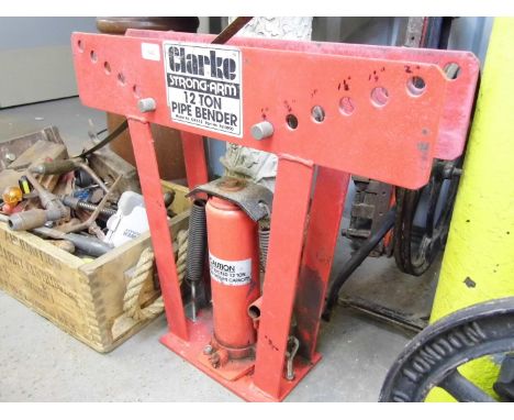 A Clarke 12 ton pipe bender 