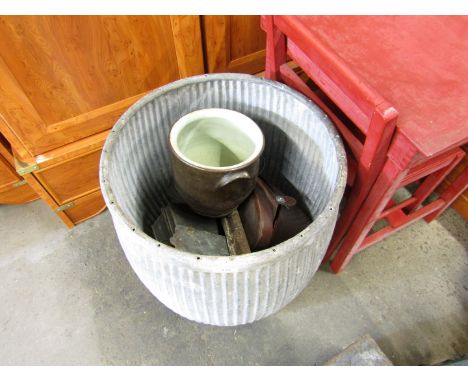 A vintage 'Dolly' tub and a lamp etc.