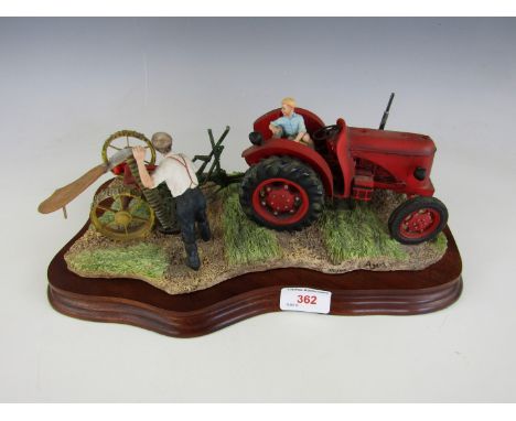 Border Fine Arts limited edition tractor figure group, The First Cut