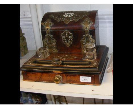 A Victorian walnut desk tidyCONDITION REPORTBy our judgement, condition of lot is fair. Notably, the item sports some damage 