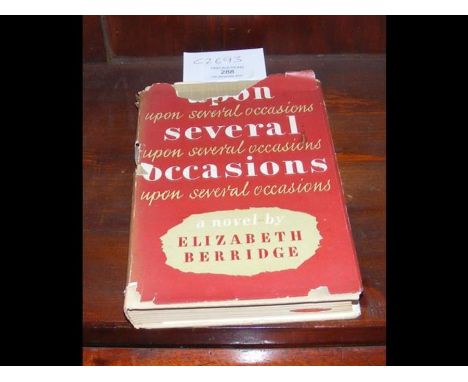 Elizabeth Berridge 'Upon Several Occasions' - First Edition - signed 