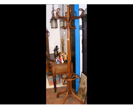 A Bentwood coat and hat stand