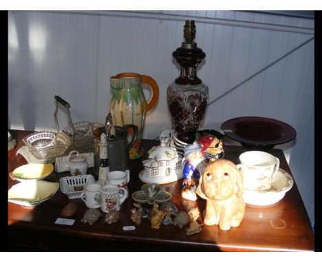 Various collectable ceramic and glassware, including Carlton ware, Wade Whimsies 