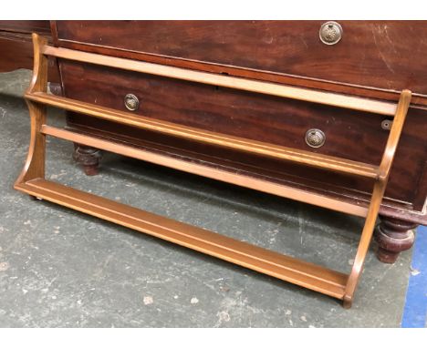 An Ercol elm wall shelf, 97cmW 