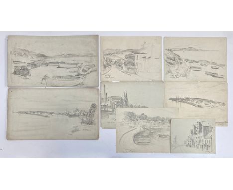 Local interest: a portfolio of eight pencil drawings by William Robert Hay, mostly Lyme Regis, Charmouth, and Poole 