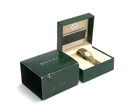 A Gucci watch, model 3400L, in original box with leaflet 