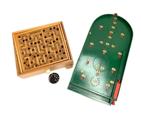 Two vintage games to include a Chad Valley bagatelle board 