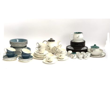 A quantity of Royal Doulton 'Bamboo'; Denby 'Greenwheat' and Poole pottery dinner wares 