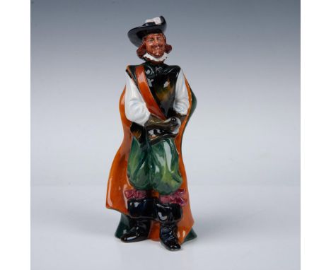 Hand painted glossy figure of a man in a green and brown cloak. Royal Doulton backstamp. Artist: Eric J. GriffithsIssued: c. 