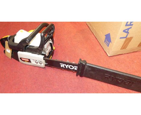 A Ryobi PCN 4040 chainsaw, with 16" barUnfortunately we cannot get it running but it has good compression, and sounds like it