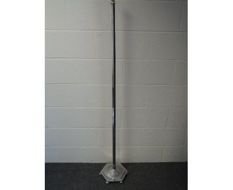 A 1930's chrome standard lamp of Art Deco style