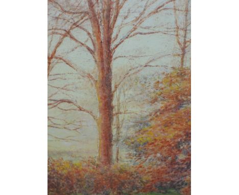 A Gauche painting, K Rampling, Ridge Lane, looking towards Caton, attributed verso, 15 x 10 inches