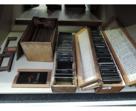 A collection of magic lantern slides various, including ecclesiastical by Eltoft of Lancaster