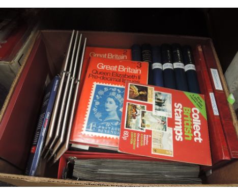 A large collection of GB stamps, loose and in eight albums, plus First Day covers and catalogues