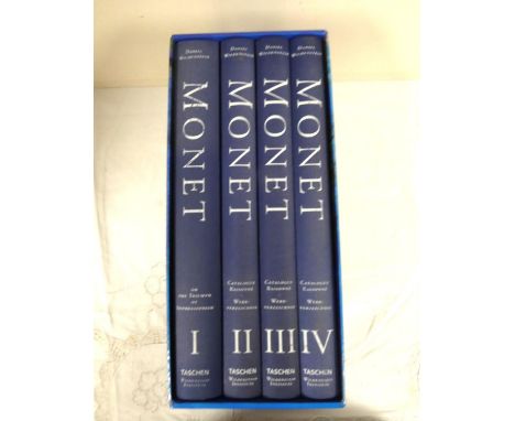 WILDENSTEIN DANIEL.&nbsp;&nbsp;Monet or The Triumph of Impressionism. 4 vols. Illus. Quarto. Orig. blue cloth in slip case. 1