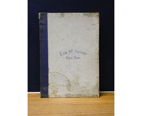 FAED JOHN (Illus).&nbsp;&nbsp;Tam O'Shanter. Eng. plates. Folio. Poor cond. with damp stng. 1855. This copy inscribed Amelia 