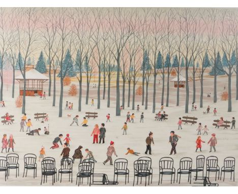 Fanch Ledan (Born 1949)
Park Scene in Winter
signed and numbered 11/200 (lower margin), coloured print
46 x 62cm (18'' x 24.5