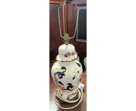 Mason's Ironstone Mandalay lamp base.(B.P. 21% + VAT) Lamp only 38cm approx. with holder 61cm approx.