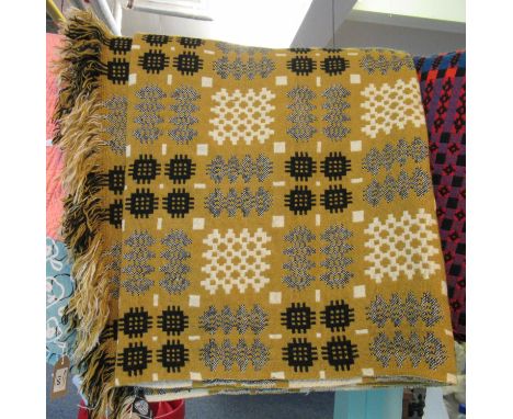 Vintage woollen Welsh tapestry blanket with Rhydybont and Welsh wool labels. (B.P. 21% + VAT)Good condition, no obvious damag