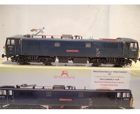 OO scale Hornby R3751, class 87 electric, Royal Sovereign, 87002, weathered, excellent condition, box with wear. UK P&amp;P G