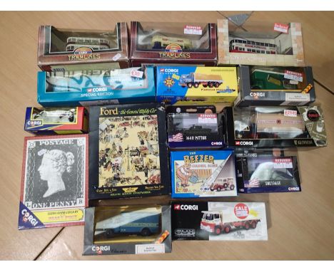 Fifteen boxed Corgi diecast models in excellent condition, storage wear to boxes. UK P&amp;P Group 2 (£20+VAT for the first l