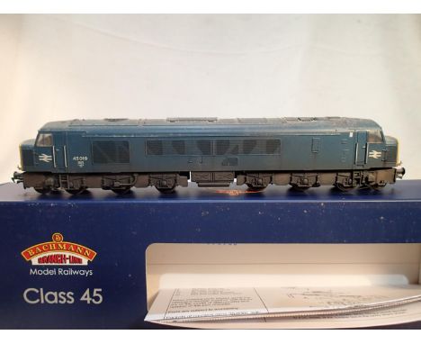 OO scale Bachmann 32-683 RJ, class 45, renumbered and weathered to 45019, BR blue, by Bens Resprays, excellent condition, sto