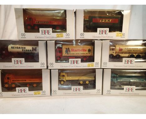 Eight EFE commercial vehicles, mostly excellent condition, wear to boxes. UK P&amp;P Group 1 (£16+VAT for the first lot and £