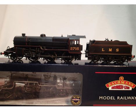 OO scale Bachmann 32-178, Crab, 2715, LMS lined black, near mint, box with wear. UK P&amp;P Group 1 (£16+VAT for the first lo