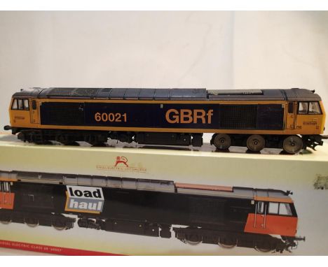 OO scale Hornby R2489 class 60 diesel, refinished by Bens Resprays to 60021, GBRF blue/yellow, very good condition, missing s