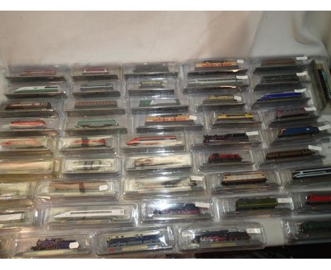 Forty seven small and ten large static model locomotives, mostly excellent condition. UK P&amp;P Group 3 (£30+VAT for the fir