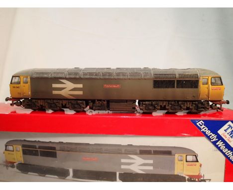 OO scale Hornby R2962, class 56 diesel, 56040, Oystermouth, rail fright livery, weathered by T.M.C, excellent condition, box 