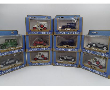 Ten boxed Ertl classic vehicles in excellent condition with some storage wear to boxes. UK P&amp;P Group 2 (£20+VAT for the f