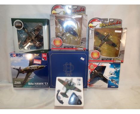 Seven mixed boxed 1/72 scale models by Corgi/Oxford, items are in excellent condition, boxes are excellent. UK P&amp;P Group 