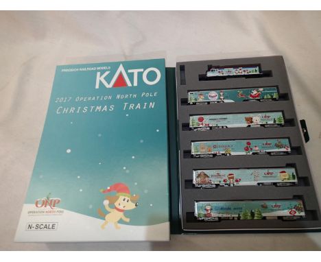 N gauge Kato 06-2017 Operation North Pole, 2017 Christmas train six unit set, excellent condition, boxed. UK P&amp;P Group 1 