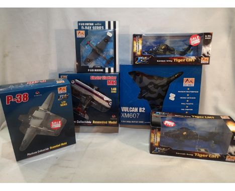 Six boxed Easy-Model 1/72, 1/48 and 1/144 scale models, new old stock, excellent condition. UK P&amp;P Group 1 (£16+VAT for t