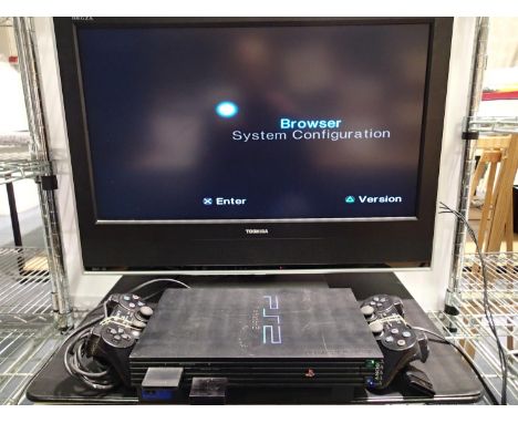 Sony PlayStation 2 with PSU, two controllers, memory card and AV cables, working. UK P&amp;P Group 3 (£30+VAT for the first l