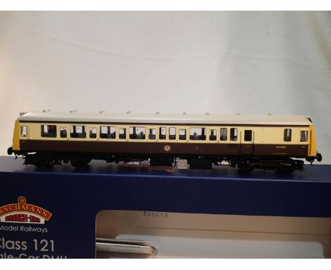 OO scale Bachmann 35-525Z, class 121 railcar, chocolate/cream, W55020, GWR 150 Anniversary, near mint, boxed, Kernow exclusiv
