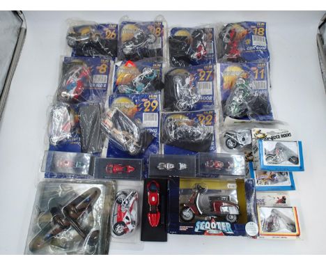 Selection of twenty three diecast models, mostly motorcycles, including magazine issues, mostly excellent condition, some wit