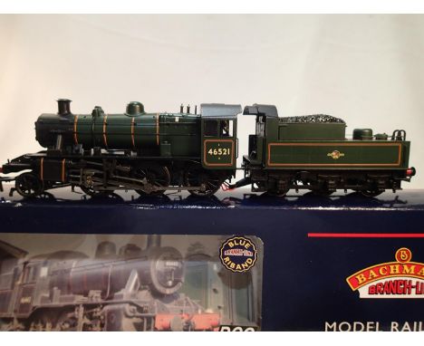 OO scale Bachmann 32-825, class 2MT, 46521, BR green, late crest, near mint, storage wear to box. UK P&amp;P Group 1 (£16+VAT
