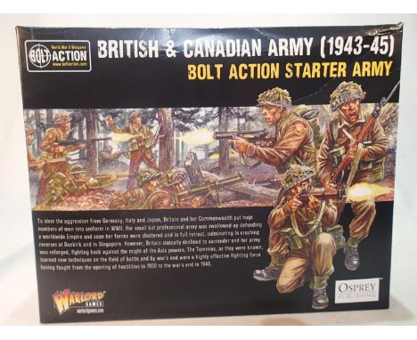 28mm Wargaming British and Canadian army starter set from Bolt Action/Warlord Games, appears complete, unchecked. UK P&amp;P 