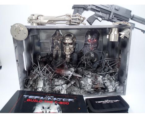Hachette The Terminator Build the T-800 1/2 scale customised diorama. UK P&amp;P Group 3 (£30+VAT for the first lot and £8+VA
