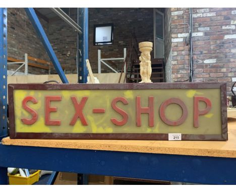 A SEX SHOP ILLUMINATED LIGHT BOX SIGN 